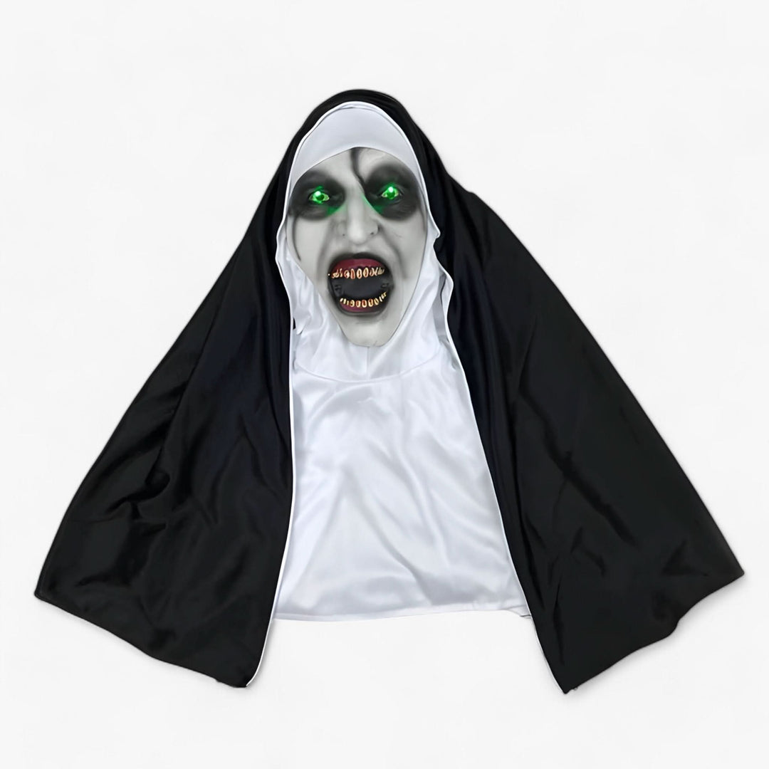 Skanto | Raven | LED Nonne Maske - Skummel Halloween Utseende