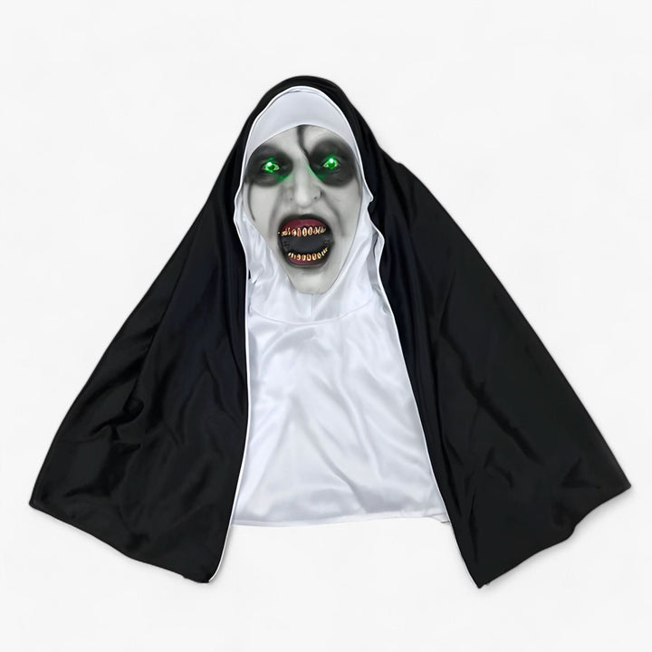 Skanto | Raven | LED Nonne Maske - Skummel Halloween Utseende