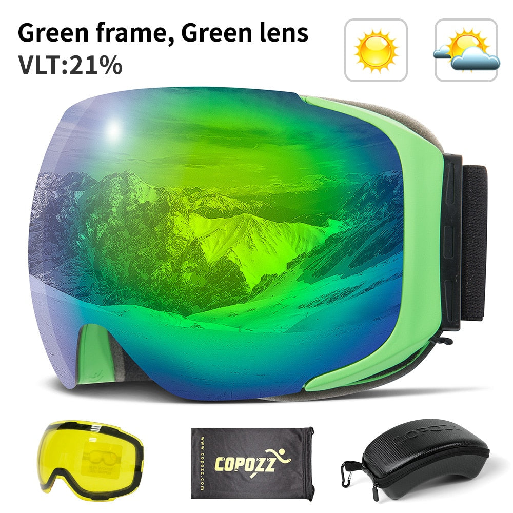 Magnetisk UV-beskyttelse anti-dugg ski goggles | Skanto
