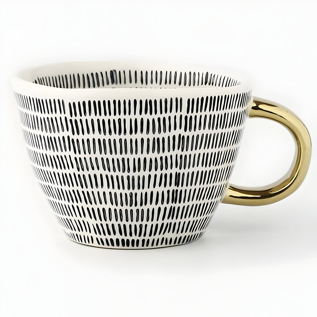 Keramikkopp med geometrisk design – Stilig og moderne | Ideell for kaffe eller te | Skanto