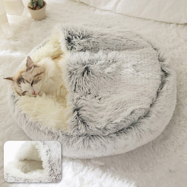 Rund Plysj Hundeseng | Skanto