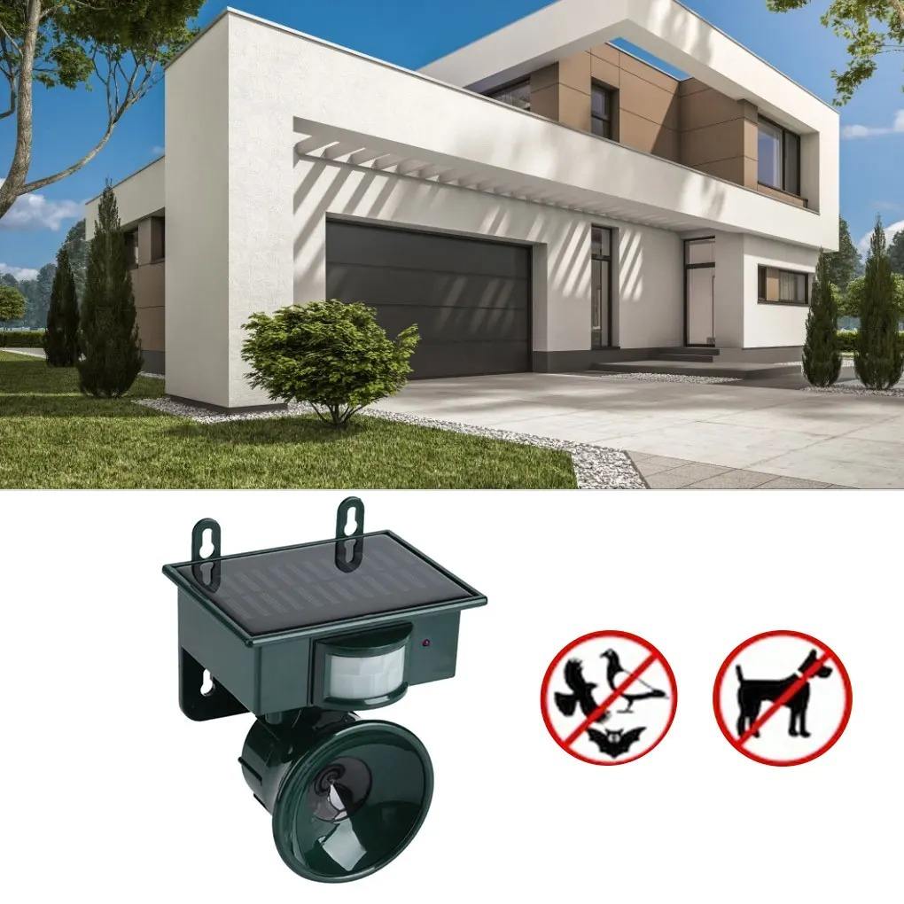 Skanto | TerraGuard – Værbestandig solcelle fugleskremsel med PIR bevegelsessensor og naturlig lydavskrekkende