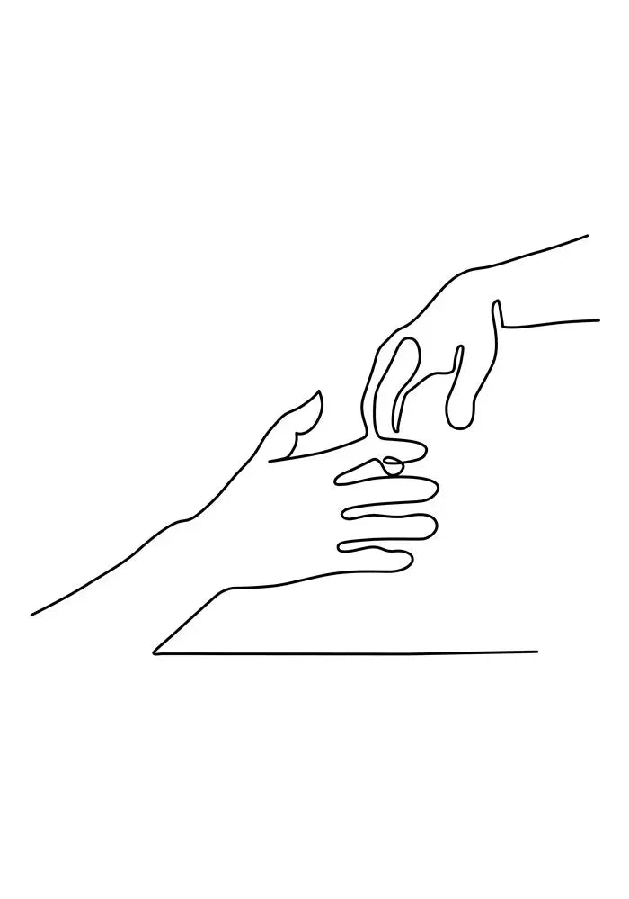 Minimalistisk svart-hvitt linjekunst veggkunst Fin kunst lerretsutskrifter Familieinspirerte figurer kunst Inspirasjonsbilder for moderne interiør | Skanto