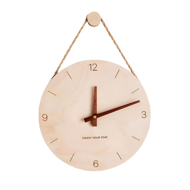 WoodHush Minimalist Veggklokke Skanto