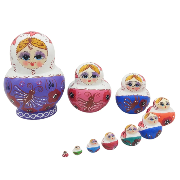 Skanto | 10 stykker/sett med tre russiske matryoshka dukker
