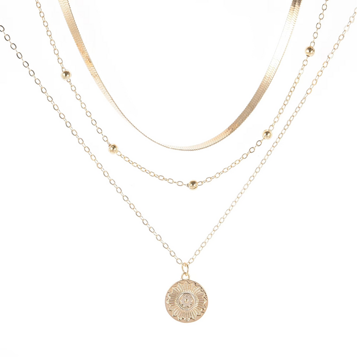 Skanto | Chic Double-Layer Heart & Cuban Link Chain Choker Necklace