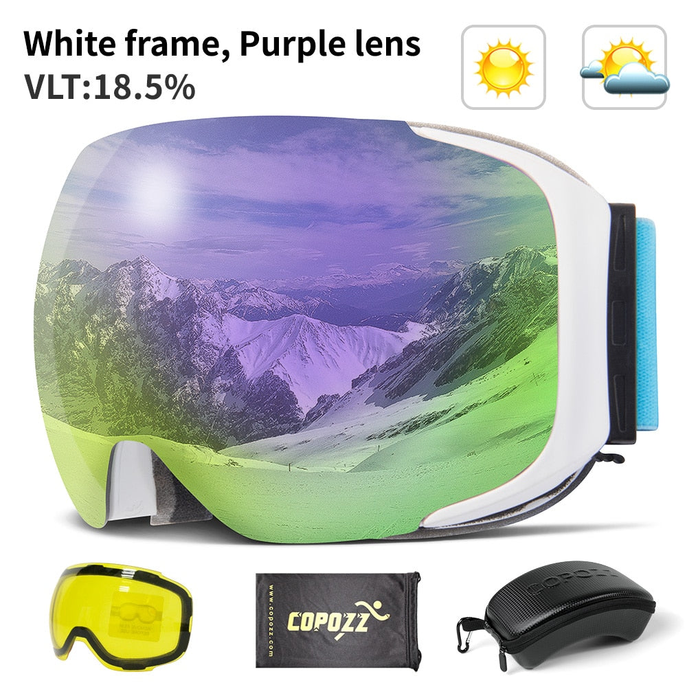 Magnetisk UV-beskyttelse anti-dugg ski goggles | Skanto