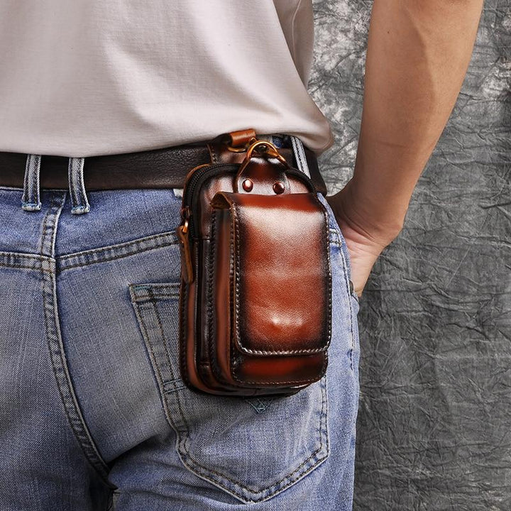 Skanto | Elegant lærbelte-pouch for menn