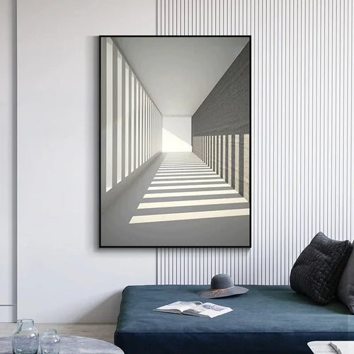 Minimalist Abstract Architectural Wall Art Fine Art Canvas Prints Posters Pictures For Modern Apartment Living Room Home Office Decor | Skanto