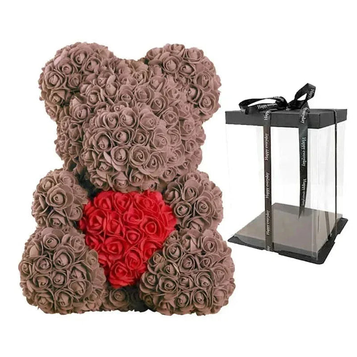 Skanto | Rose Teddy Bear with Handmade Foam Roses – 40cm
