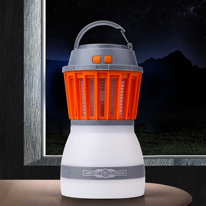 Skanto | Solenergi LED Mygglampe med Integrert Lantern – Effektiv Insektbeskyttelse og Belysning for Hage og Camping