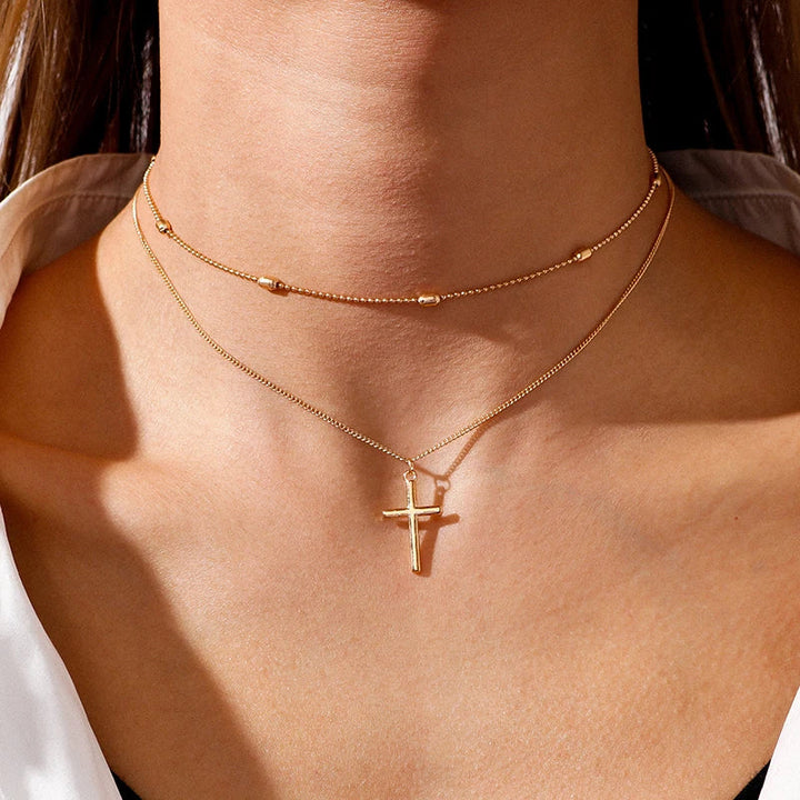 Skanto | Delikat Lagd Choker og Korshalssmykke