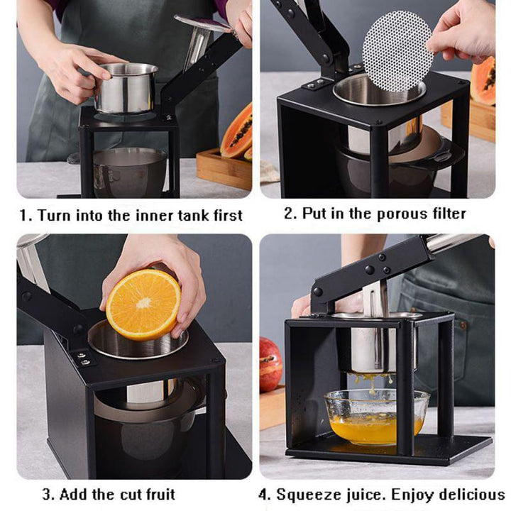 Skanto | Fresh Squeeze Rustfritt Stål Manuell Saftpresser