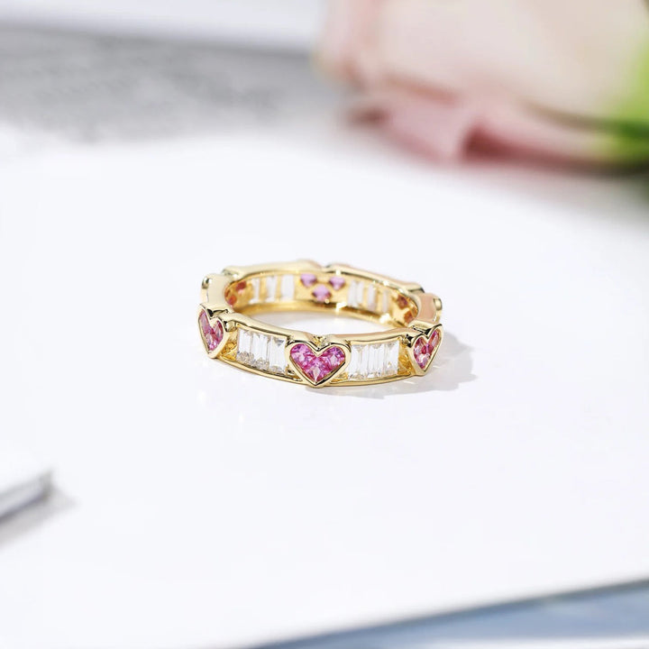 Skanto | Elegante Hjerte Wrap Baguette Diamant Ring