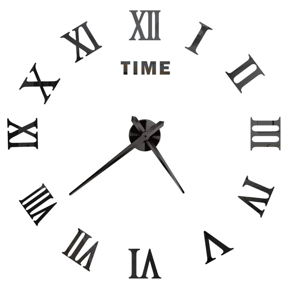 Large DIY 3D Mirror Acrylic Wall Clock for Kitchen, Dining Room, Living Room | Skanto