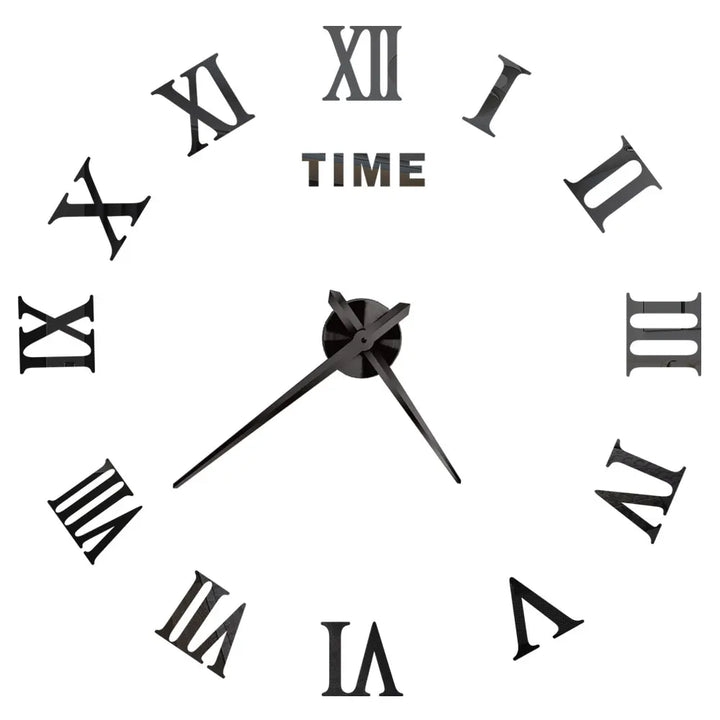 Large DIY 3D Mirror Acrylic Wall Clock for Kitchen, Dining Room, Living Room | Skanto