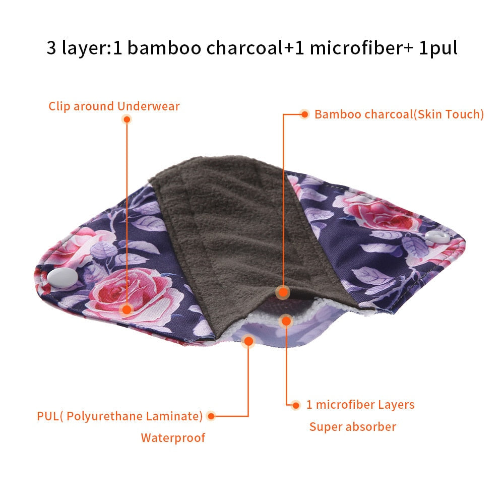 Skanto | 10Pcs Gjenbrukbareputer - Økologiske menstruasjons gjenbrukbare puter