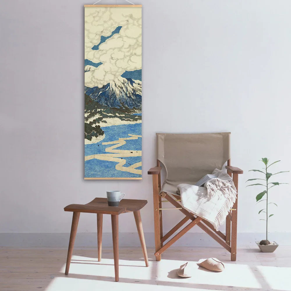 Skanto | Japansk Ou-Mi Ukiyoe Rulleskrifts Plakat Landskaps Veggkunst Bilder Stue Vintage Maleri Landhus Innredning