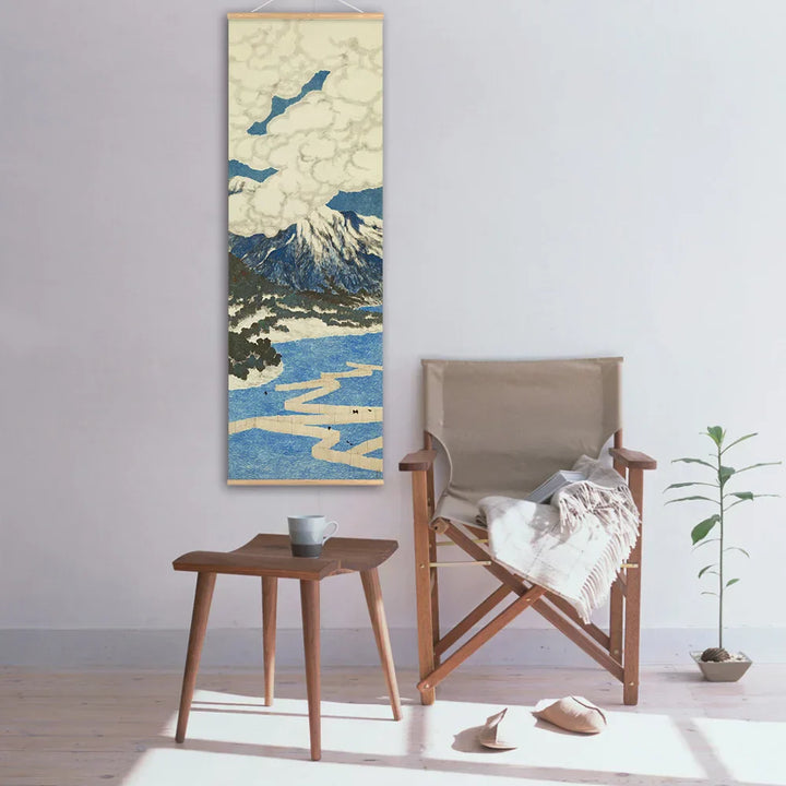 Japansk Ou-Mi Ukiyoe Rulleskriftsutskrift Poster Landskap Veggkunst Bilder Stue Vintage Maleri Bondegård Innredning