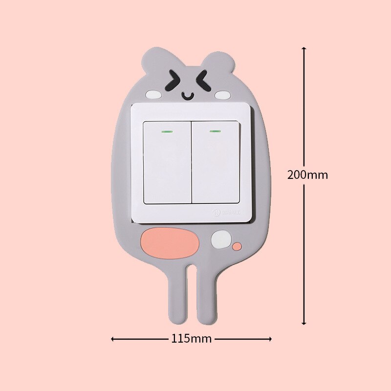 3D Luminous Cartoon Hook Outlet Sticker | Skanto