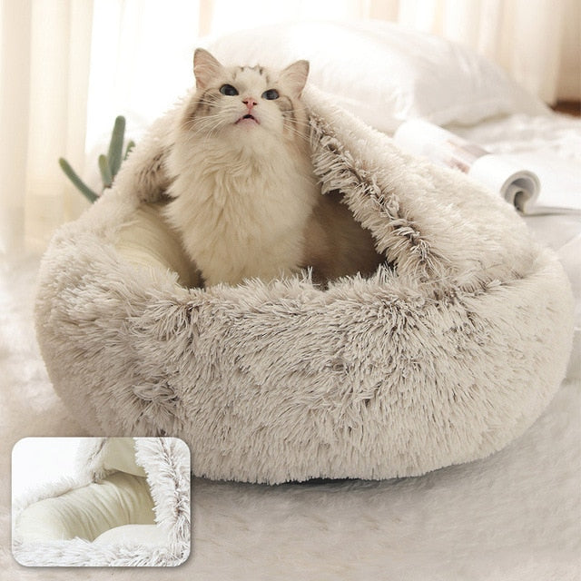 Rund Plysj Hundeseng | Skanto