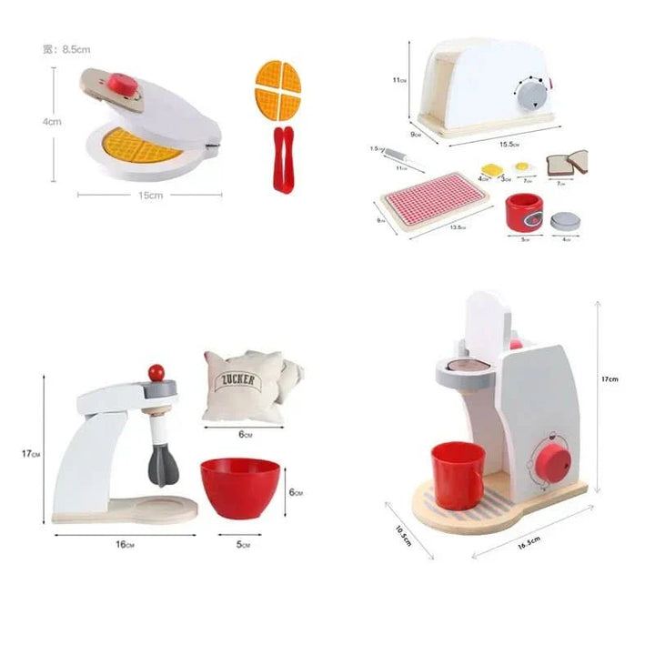 Skanto | Premium tre leke kjøkken med blender, brødrister & kaffemaskin