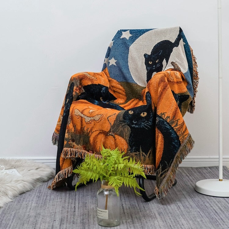 Skanto | Vintage Pumpkin Sofa Cover Blanket