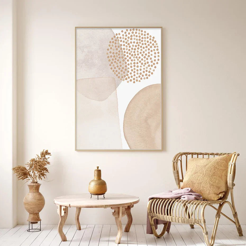 Lighter Shades Pink Beige Minimalist Abstract Wall Art Fine Art Canvas Prints Pictures For Living Room Bedroom Nordic Home Decor | Skanto