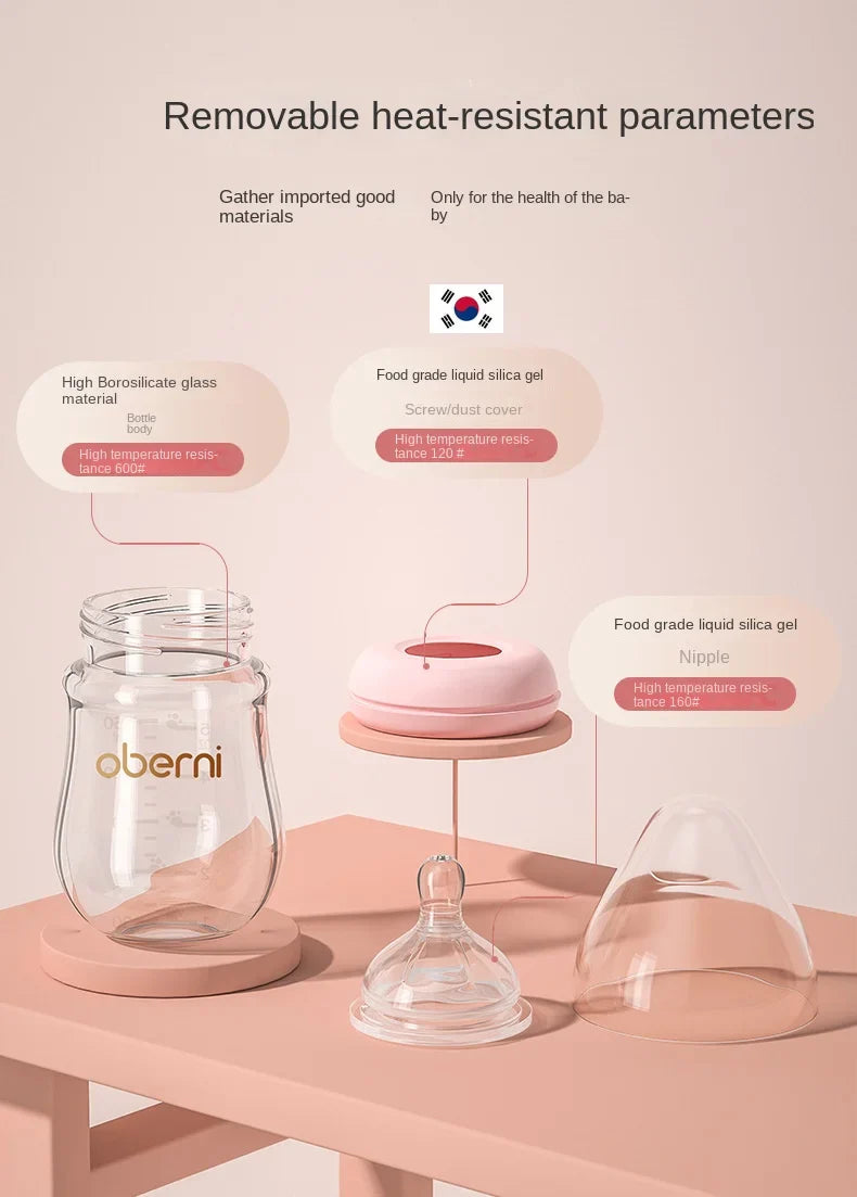 Norvo | Babyflaske med myk smokk – BPA-fri anti-kolikks-flaske for nyfødte