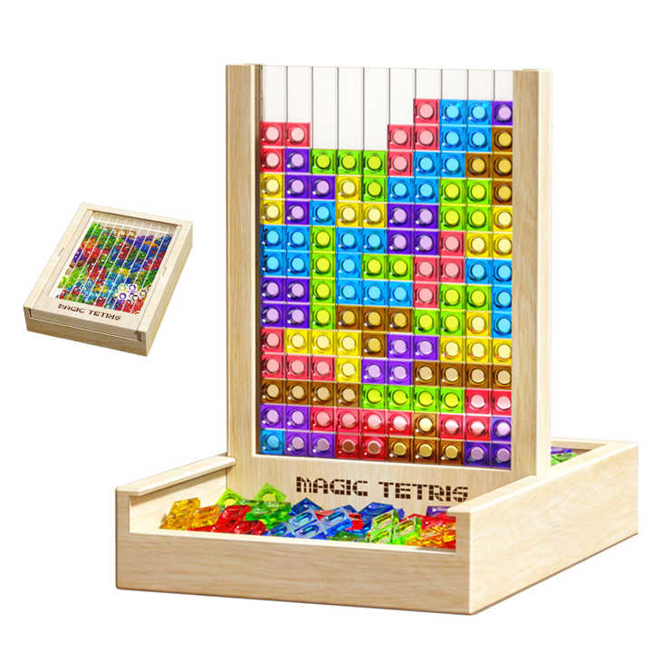 Skanto | Magisk Tetris Spill Laget av Tre (Standard Modell)