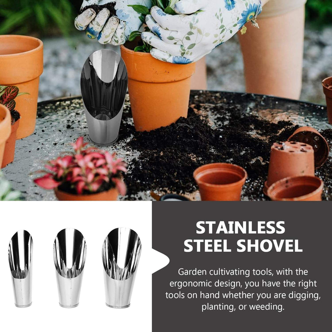 Skanto | Rustfritt Stål Scoop for Pottemuld – Robust Plantescoop for Hage og Balkong