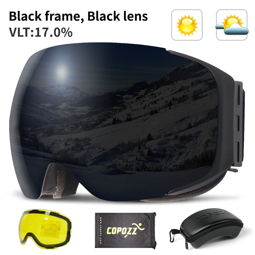 Magnetisk UV-beskyttelse anti-dugg ski goggles | Skanto