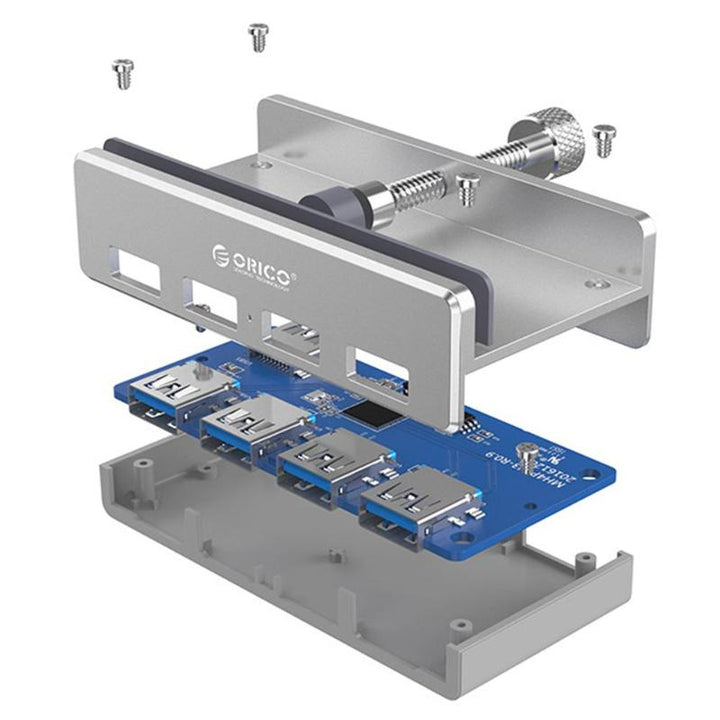 4 Port Klipp-Type USB 3.0 Aluminiums Hub | Skanto