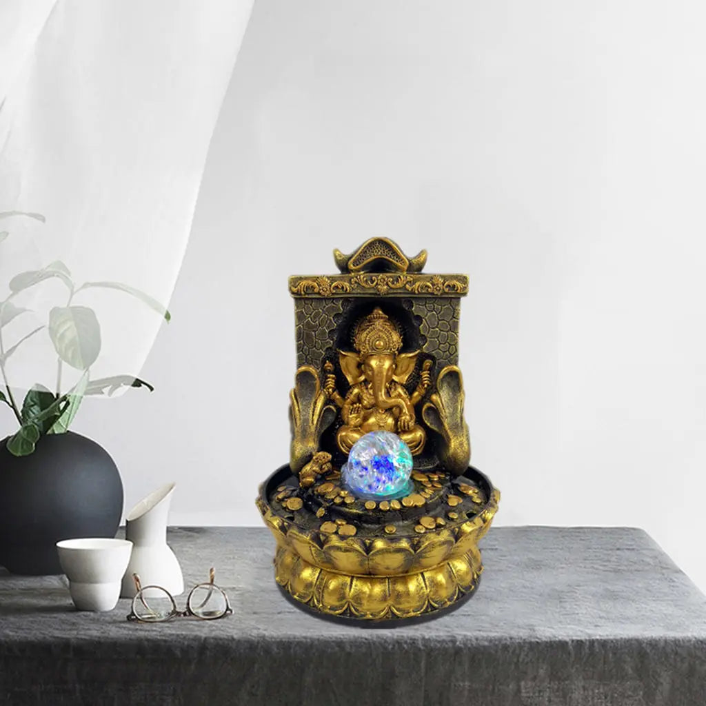 Skanto | Fantastisk Ganesha Statue med LED Indre Vannkilde