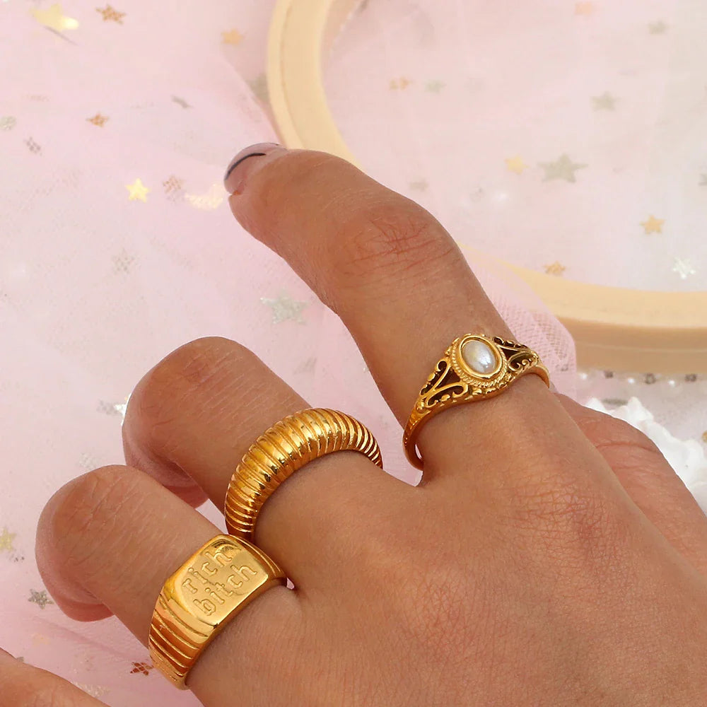 Skanto | 18k vintage inspirert perle ring