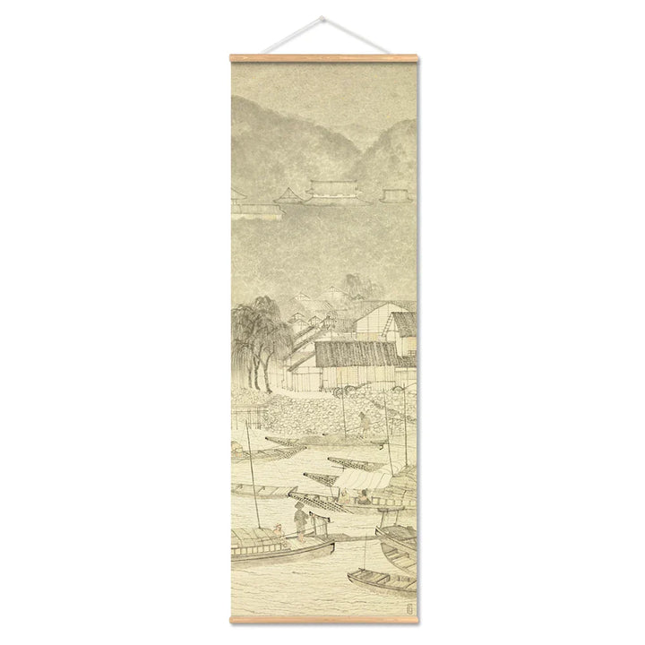 Skanto | Japansk Ou-Mi Ukiyoe Rulleskrifts Plakat Landskaps Veggkunst Bilder Stue Vintage Maleri Landhus Innredning