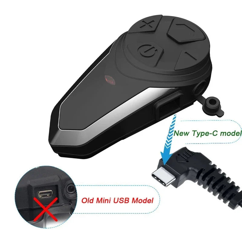 Skanto | Motorsykkelhjelm Bluetooth Intercom med FM & 1000m rekkevidde – RoadLink S3