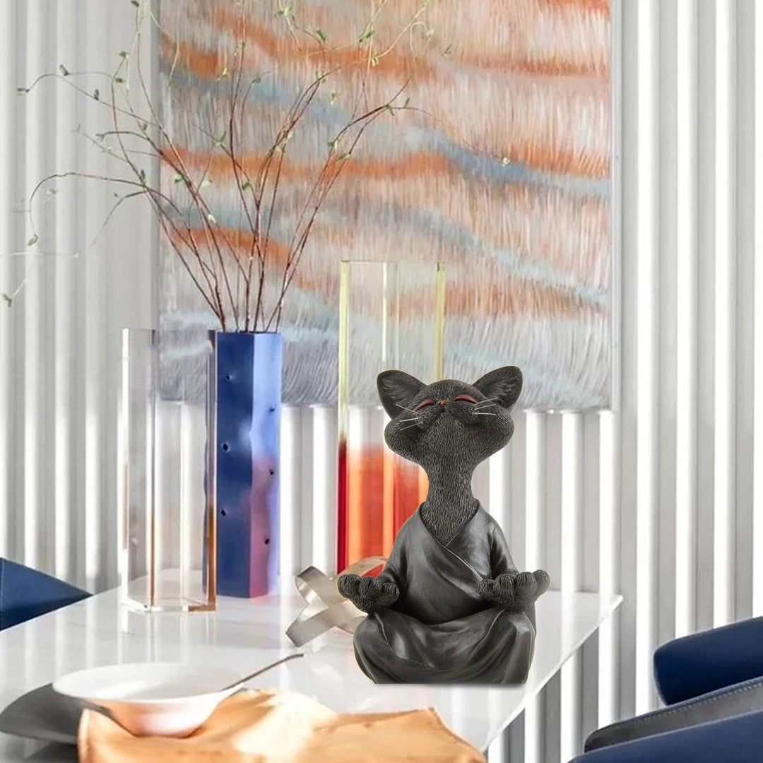 Whimsical Buddha Cat Figur Figur | Skanto