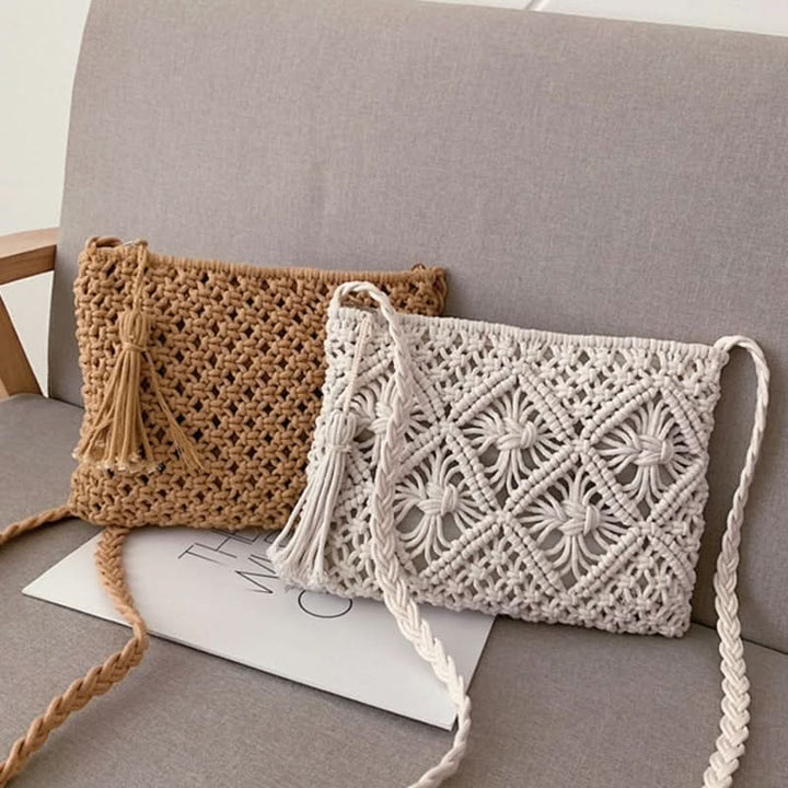 Skanto | Vevd skulderveske for kvinner – Sommer Boho stil
