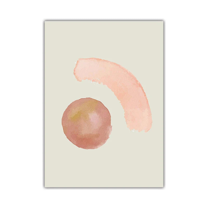 Minimalist Pastel Watercolor Wall Art Canvas Prints Modern Abstract Nordic Pictures for Living Room Bedroom Art Decor | Skanto