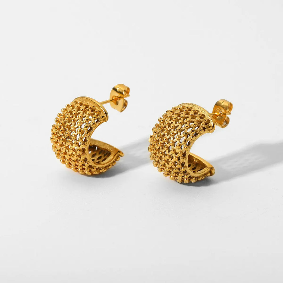Skanto | 18k Mesh C Hoop Øredobber