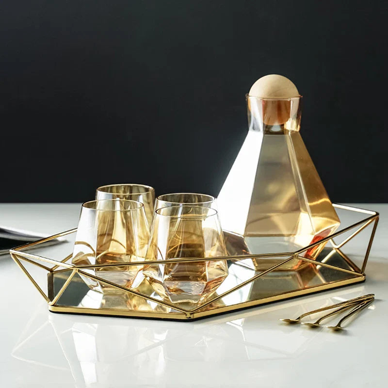 Polygon Glass Tray Skanto