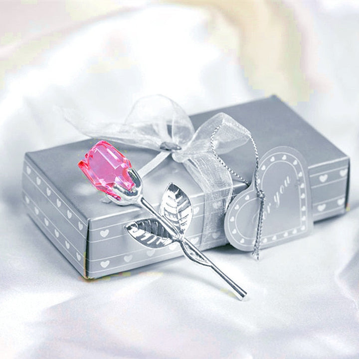 Skanto | Luksus Krystall Rose i Gaveeske – Valentinsdaggave til Henne
