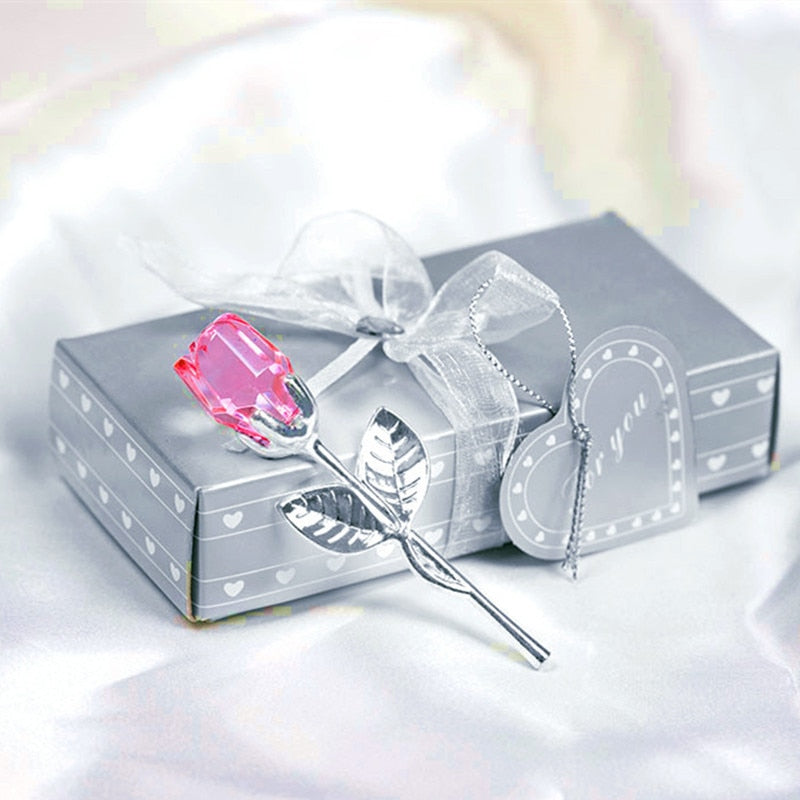 Luksuriøs Kristallrose i Geschenkbox – Valentinstagsgeschenk für Sie