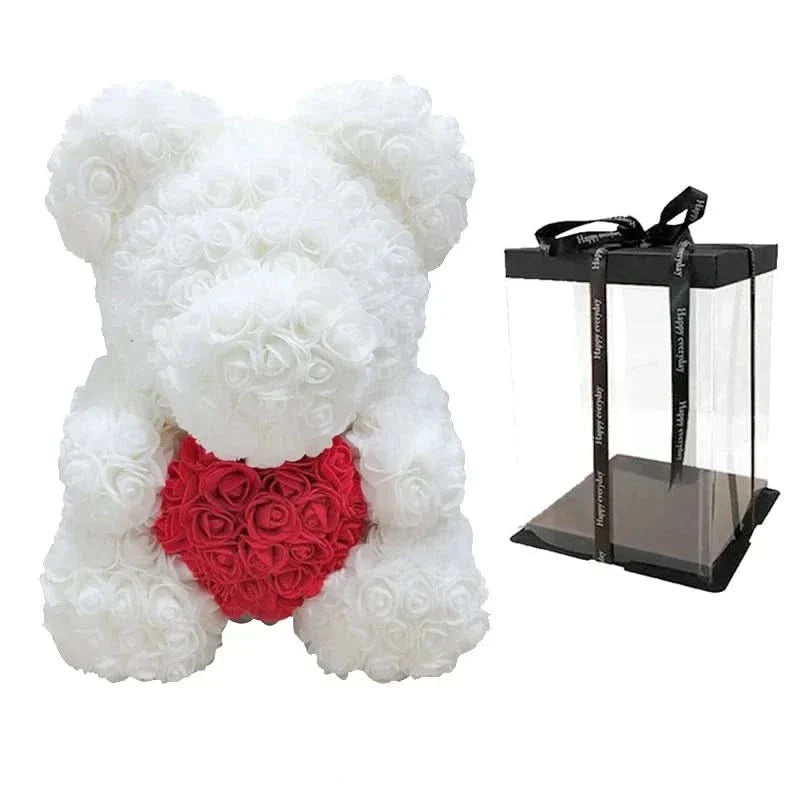 Skanto | Rose Teddy Bear with Handmade Foam Roses – 40cm