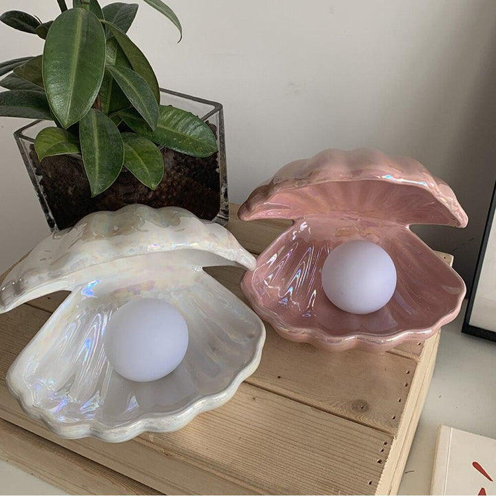 ShellGlow Lampe – Elegant Skallbelysning med Perle Skanto