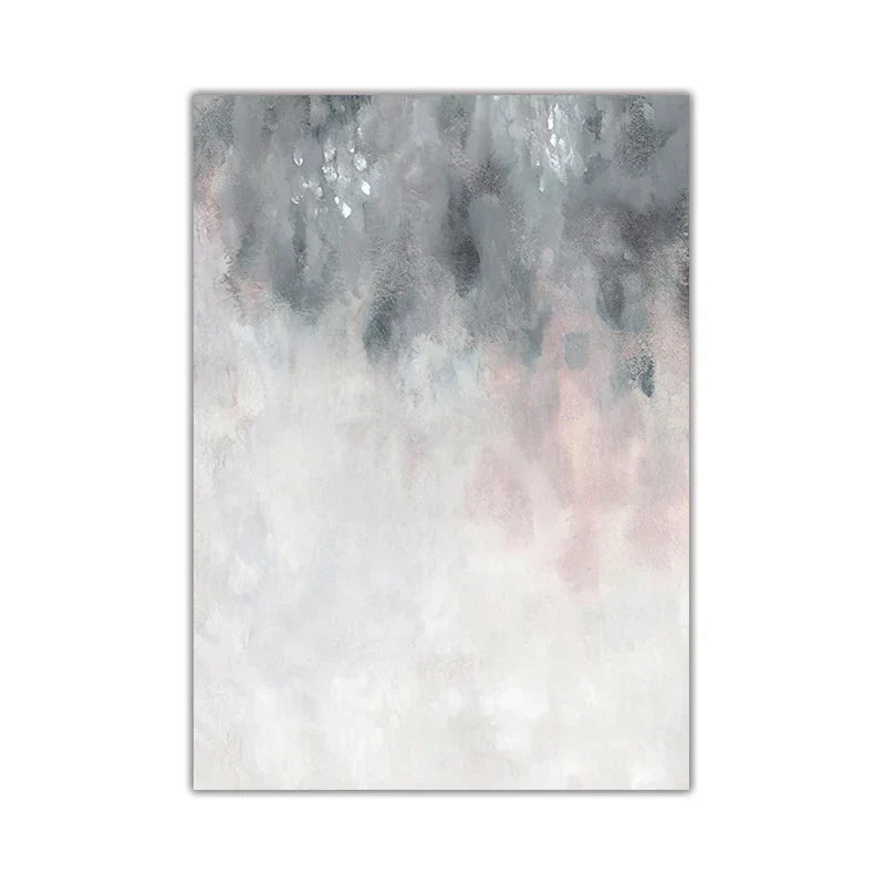 Abstract shades of pink gray minimalist wall art fine art canvas prints pictures for modern apartment living room art decor | Skanto