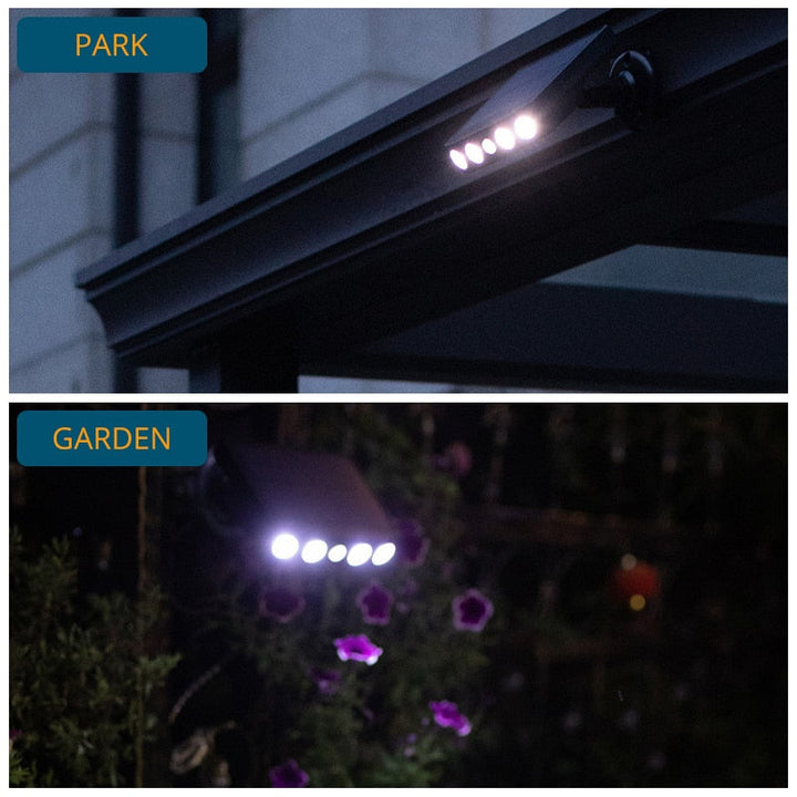 LED Solarlampe med bevegelsessensor for utendørs bruk | Skanto