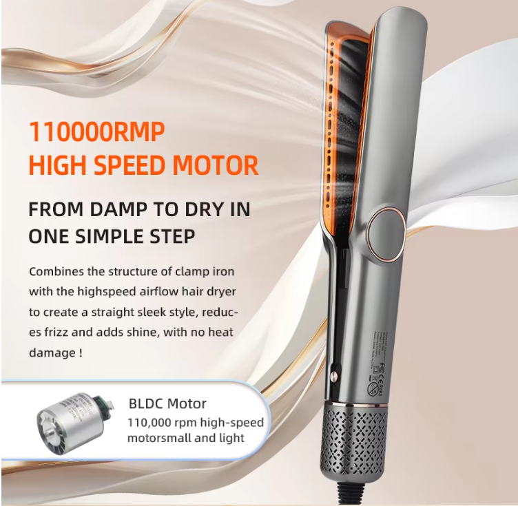 2-in-1 Haartrockner & Glätteisen für müheloses Styling