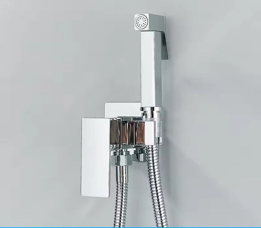Norvo | Mat svart bidet dusjkran i massiv messing, hygienedusj, varmt-kaldt blandingsventil, toalettkran for muslimsk bruk